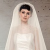Adriel French Lace and Organza gown with short veil by Claire O&#039;Connor W @ Beloved Bridal image